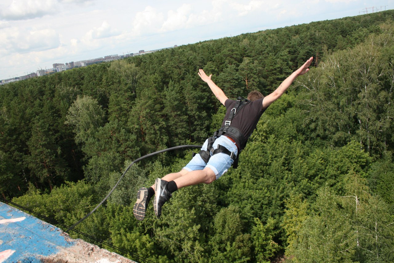 Роупджампинг в Новосибирске, прыжки с верёвкой с моста с Клубом Rope-Jumper