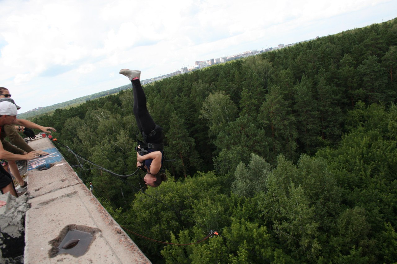 Роупджампинг в Новосибирске, прыжки с верёвкой с моста с Клубом Rope-Jumper