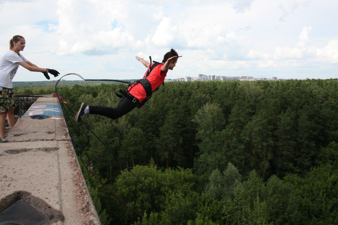 Роупджампинг в Новосибирске, прыжки с верёвкой с моста с Клубом Rope-Jumper