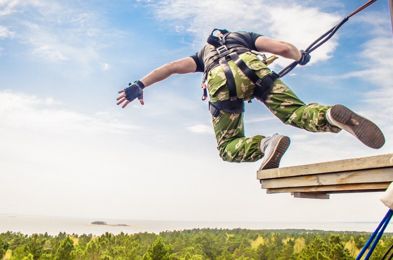 Прыжки с верёвкой с моста и других объектов в Новосибирске. Rope-Jumper